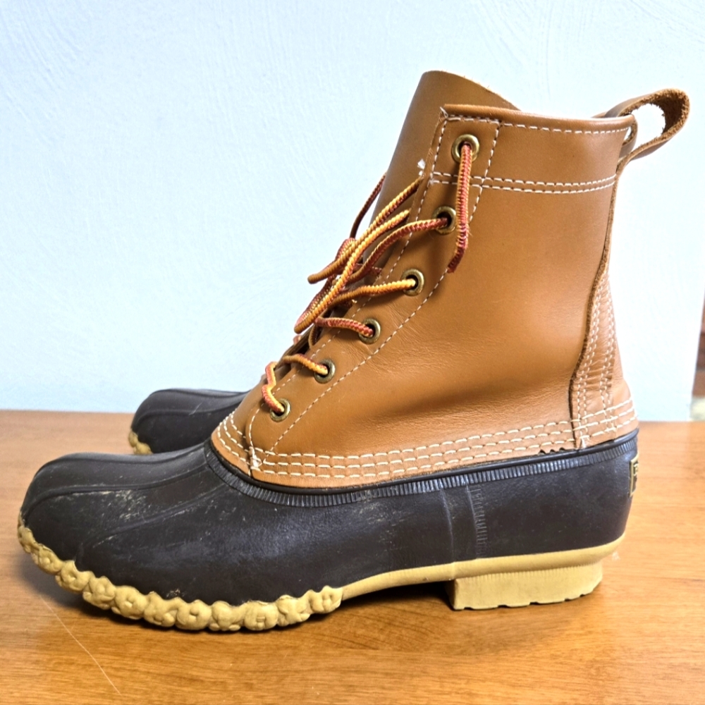 *SOLD ON EBAY* LL Bean Brown and Black Duck Boots Women's 9M